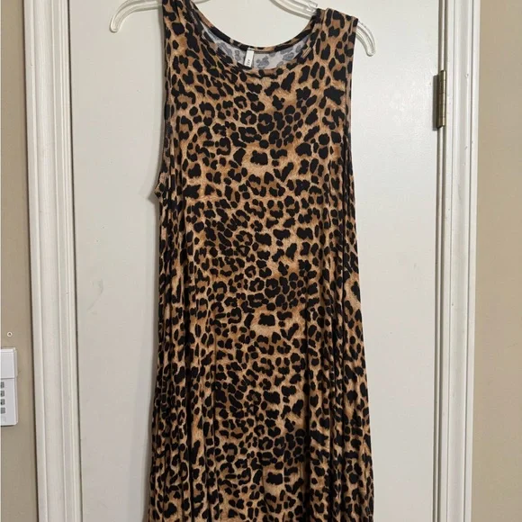Leopard Print Kids Dress - Picture 1 of 1